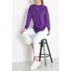 2 İplik Bisiklet Yaka Tunik Sweat Mor - 42765.1878.