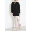 2 İplik Bisiklet Yaka Tunik Sweat Siyah - 42765.1878.