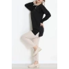 2 İplik Bisiklet Yaka Tunik Sweat Siyah - 42765.1878.