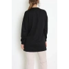 2 İplik Bisiklet Yaka Tunik Sweat Siyah - 42765.1878.