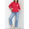 2 İplik Kanguru Cepli Kapşonlu Sweat Fuşyaekru - 42721.1878.