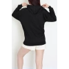2 İplik Kapşonlu Nakışlı Sweat Siyahekru - 42705.1878.