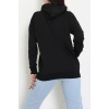 2 İplik Kapşonlu Nakışlı Sweat Siyahekru - 42711.1878.
