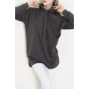 2 İplik Kapşonlu Tunik Sweat Antrasit - 42766.1878.