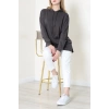 2 İplik Kapşonlu Tunik Sweat Antrasit - 42766.1878.