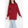 2 İplik Kapşonlu Tunik Sweat Bordo - 42766.1878.