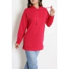 2 İplik Kapşonlu Tunik Sweat Fuşya - 42766.1878.