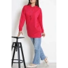 2 İplik Kapşonlu Tunik Sweat Fuşya - 42766.1878.