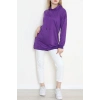 2 İplik Kapşonlu Tunik Sweat Mor - 42766.1878.