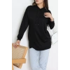 2 İplik Kapşonlu Tunik Sweat Siyah - 42766.1878.
