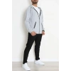 2 İplik Kompak Kapşonlu Erkek Sweat Gri - 70923.1937.