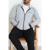 2 İplik Kompak Kapşonlu Erkek Sweat Gri - 70923.1937.