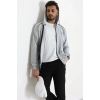 2 İplik Kompak Kapşonlu Erkek Sweat Gri - 70923.1937.