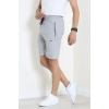 2 İplik Nakışlı Erkek Şort Gri - 71087.2066.