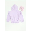 2 İplik Şardonsuz Fermuarlı Ceket 5-8 Yaş Lila - 6264276.1576.