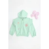 2 İplik Şardonsuz Fermuarlı Ceket 5-8 Yaş Mint - 6264276.1576.