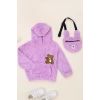 3-7 Yaş Çantalı Welsoft Sweat Lila - 624433.1576.
