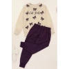3-8 Yaş 2 İplik İkili Takım Mor - 50927.1776.