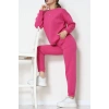 3 İplik Bisiklet Yaka Eşofman Takımı Fuşya - 20779.1878.