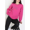 3 İplik Bisiklet Yaka Sweat Fuşya - 42238.1878.