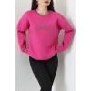3 İplik Bisiklet Yaka Sweat Fuşya - 42238.1878.