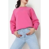 3 İplik Bisiklet Yaka Sweat Fuşya - 42242.1878.
