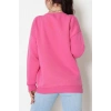 3 İplik Bisiklet Yaka Sweat Fuşya - 42242.1878.