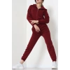 3 İplik Crop Eşofman Takımı Bordo - 50913.1878.