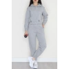3 İplik Crop Eşofman Takımı Gri - 50913.1878.