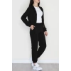 3 İplik Crop Eşofman Takımı Siyah - 50913.1878.