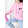 3 İplik Kanguru Cepli Kapşonlu Sweat Pembe - 42251.1878.