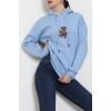 3 İplik Kapşonlu Baskılı Sweat Bebemavi - 42229.1878.