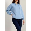 3 İplik Kapşonlu Baskılı Sweat Bebemavi - 42232.1878.