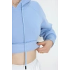 3 İplik Kapşonlu Crop Sweat Bebemavi - 20967.1878.