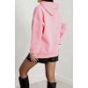 3 İplik Kapşonlu Nakışlı Sweat Pembe - 42228.1878.