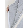 3 İplik Keten Şeritli Eşofman Takım Gri - 40017.1857.