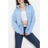 3 İplik Kompakt Oversize Biye Detaylı Sweat Bebemavi - 42505.1878.