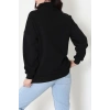 3 İplik Kompakt Oversize Biye Detaylı Sweat Siyah - 42505.1878.