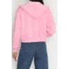 3 İplik Kompakt Oversize Fleto Cepli Sweat Pembe - 42506.1878.