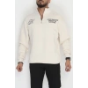 3 İplik Şardonlu Baskılı Erkek Sweat Ekru1 - 31610.1872.