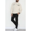 3 İplik Şardonlu Baskılı Erkek Sweat Ekru1 - 31610.1872.