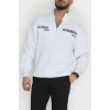3 İplik Şardonlu Baskılı Erkek Sweat Gri - 31610.1872.