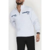 3 İplik Şardonlu Baskılı Erkek Sweat Gri - 31610.1872.