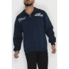 3 İplik Şardonlu Baskılı Erkek Sweat Lacivert - 31610.1872.