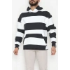 3 İplik Şardonlu Erkek Sweat Siyahbeyaz - 42793.1871.