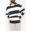 3 İplik Şardonlu Erkek Sweat Siyahbeyaz - 42793.1871.