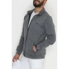 3 İplik Şardonlu Fermuarlı Erkek Sweat Füme - 42568.1937.