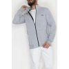 3 İplik Şardonlu Fermuarlı Erkek Sweat Gri - 42568.1937.
