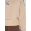 3 İplik Şardonlu Nakışlı Sweat Bej - 42608.1878.