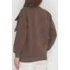 3 İplik Şardonlu Taşı Sweat Kahve - 42609.1878.
